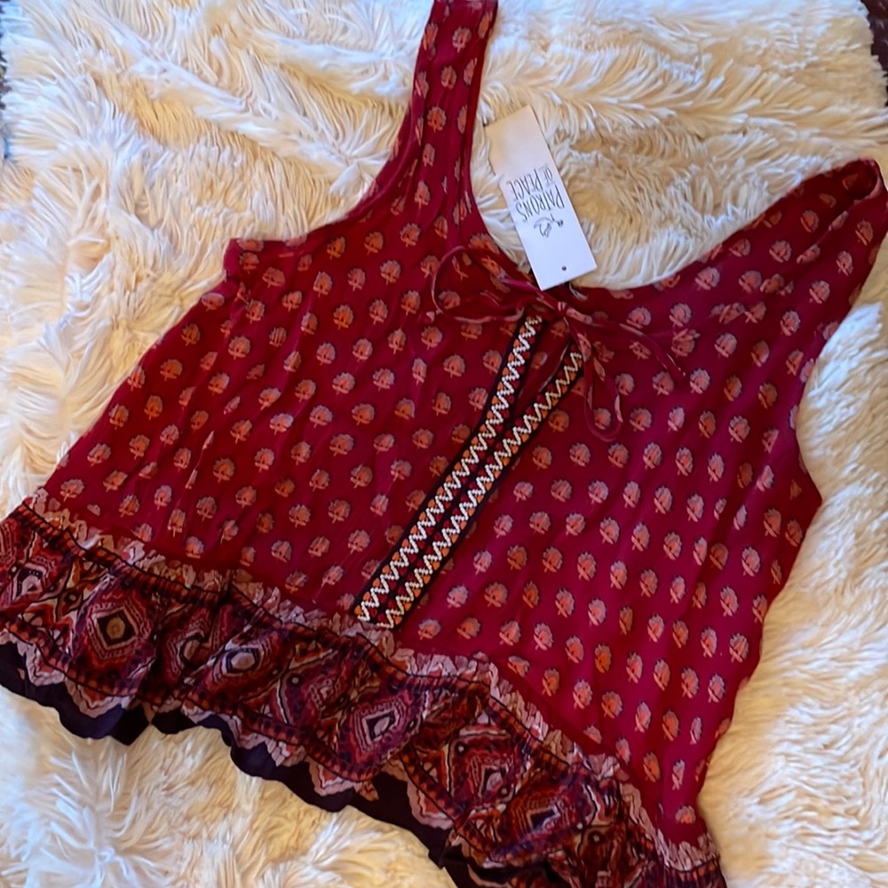 Red swing tank top NWT